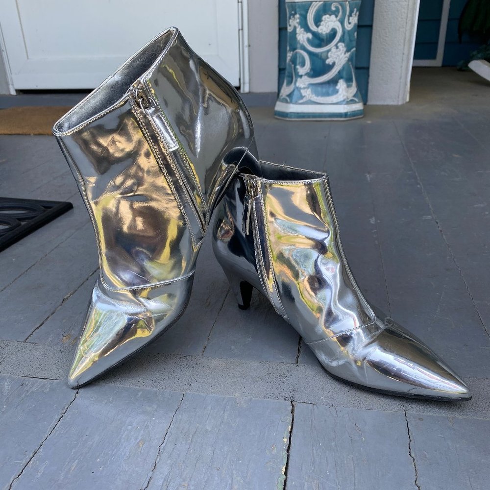 Metallic Ankle Booties W9.5
